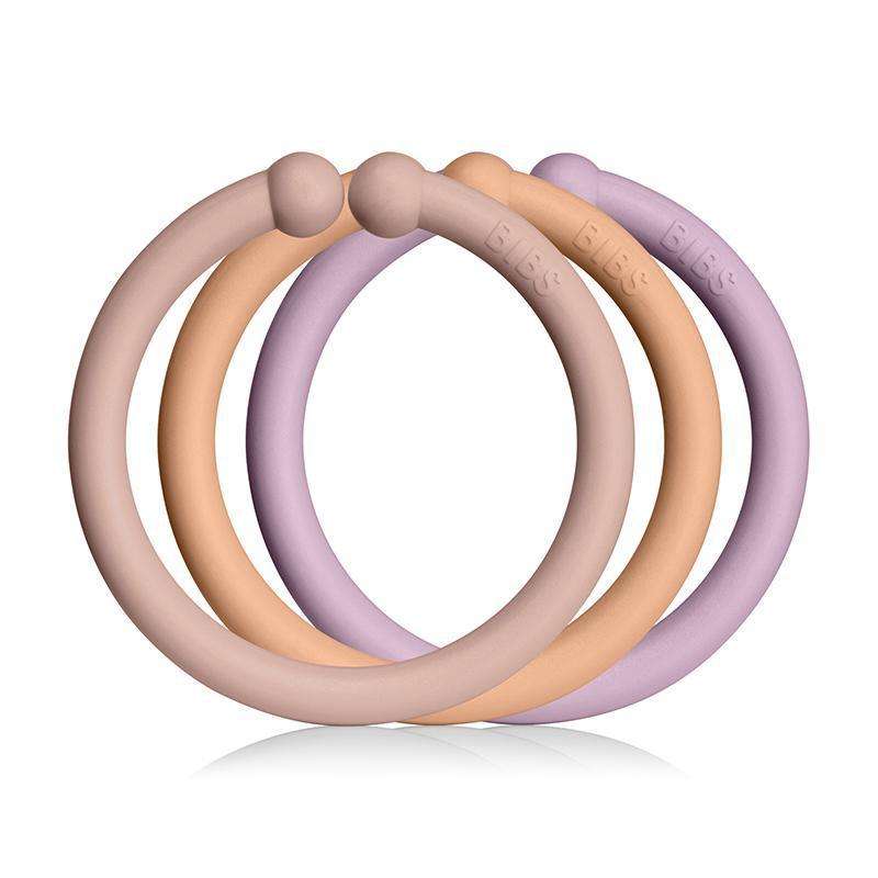 BIBS Loops - Anneaux de suspension - Pack de 12 - Blush/Peach/Dusky Lilac