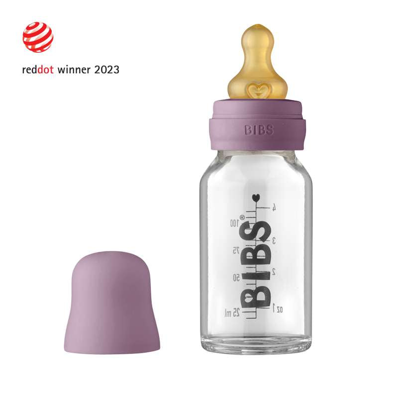 BIBS Bottle - Ensemble complet de biberons - Petit - 110 ml - Mauve