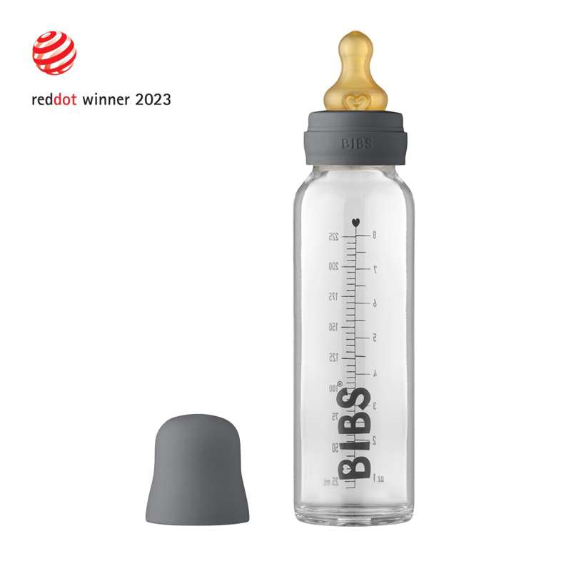 BIBS Bottle - Ensemble complet de biberons - Grand - 225 ml - Iron