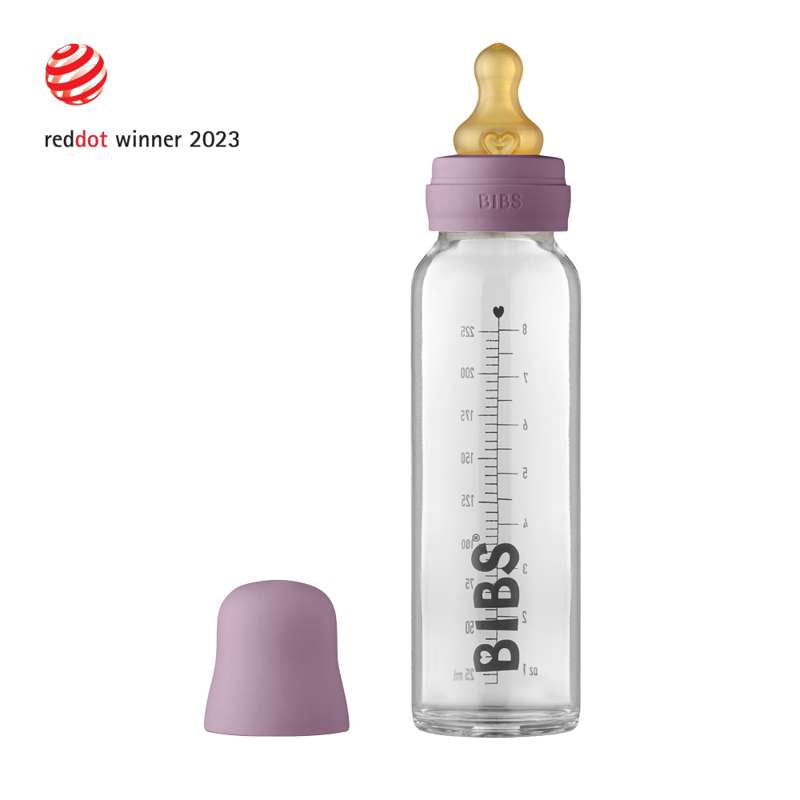 BIBS Bottle - Ensemble complet de biberons - Grand - 225 ml - Mauve