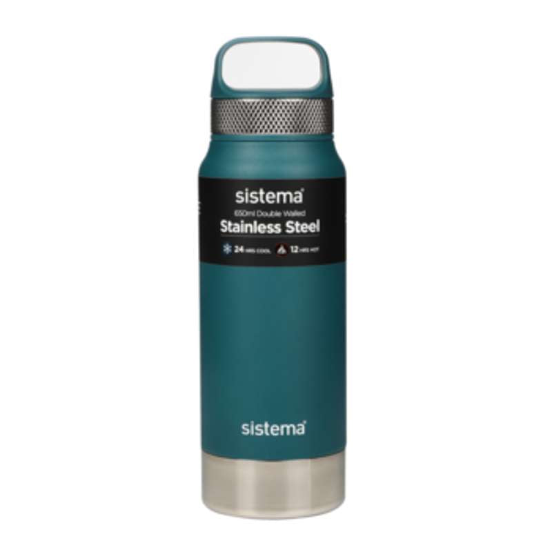 Système de bouteille thermique - Acier inoxydable - 650 ml - Deep Teal