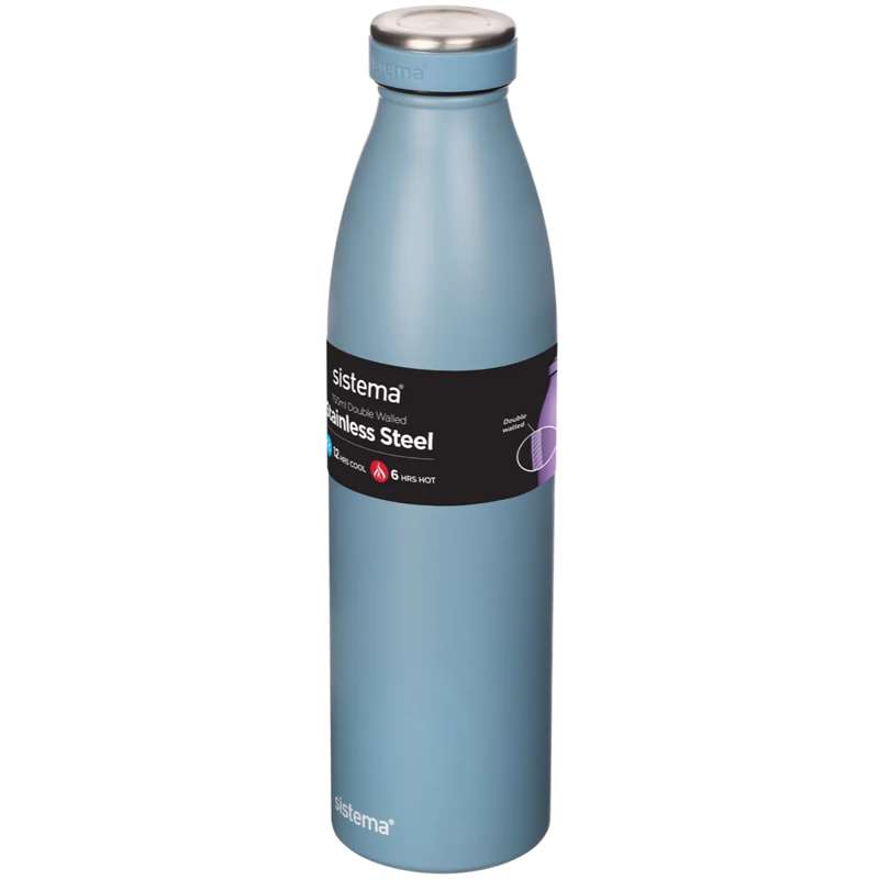 Système de bouteille thermique - Acier inoxydable - 750ml - Bleu Côte