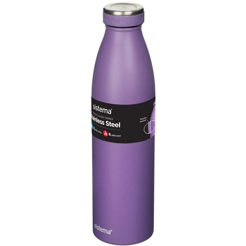 Système de bouteille thermique - Acier inoxydable - 750ml - Violet brumeux