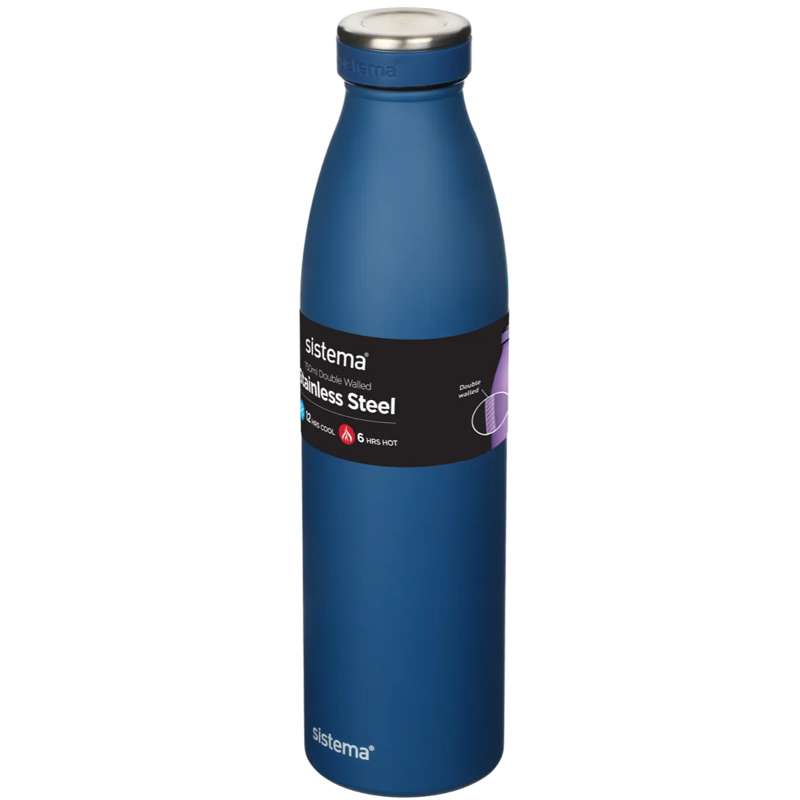 Système de bouteille thermique - Acier inoxydable - 750ml - Bleu océan