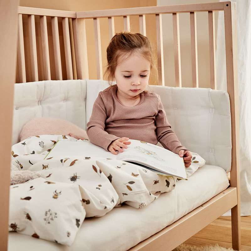 Leander Linge de lit pour bébé - 70x100 cm - Forrest - Cappuccino