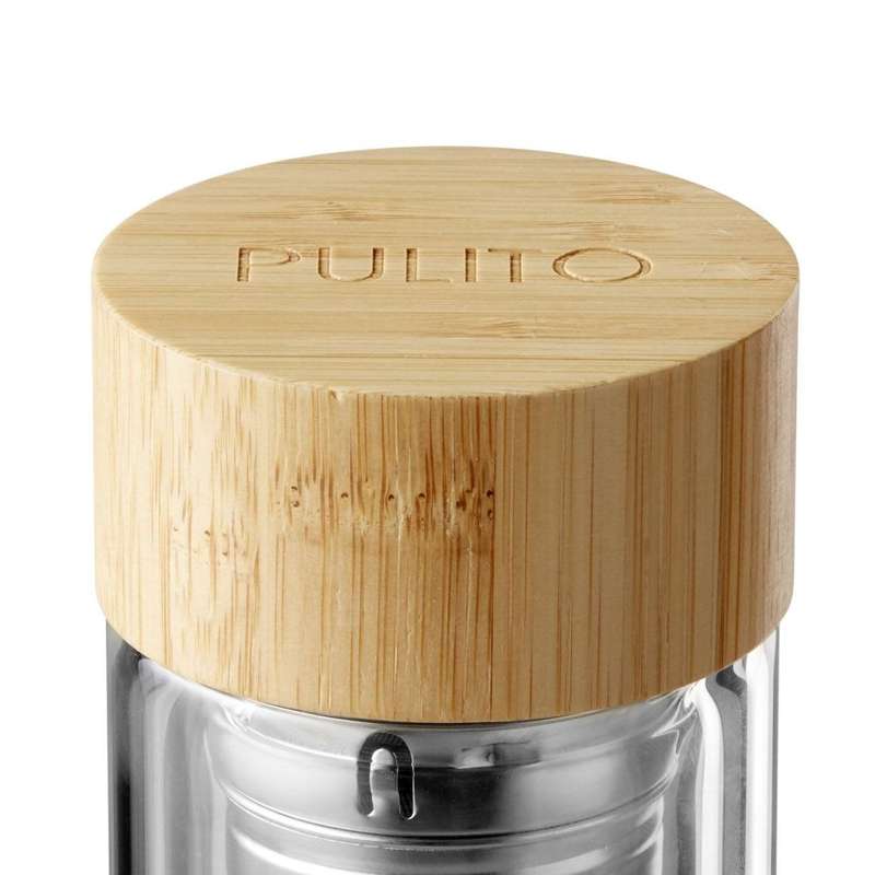 Bouteille thermos Pulito PureTeaMug en verre - avec infuseur à thé - 500 ml
