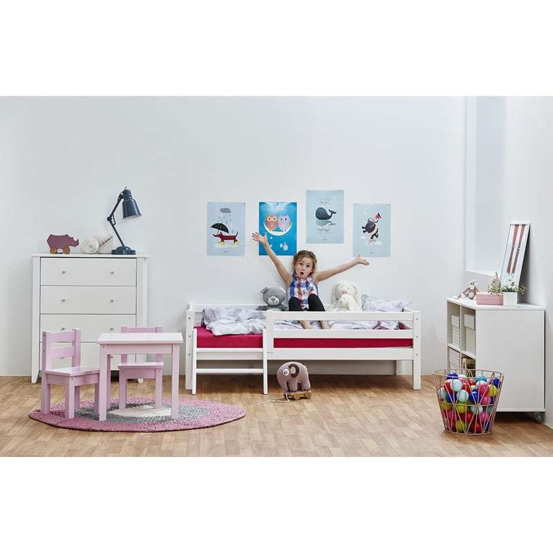 Hoppekids ECO Dream - Petit escalier pour lit canapé 70x160 cm. - Blanc