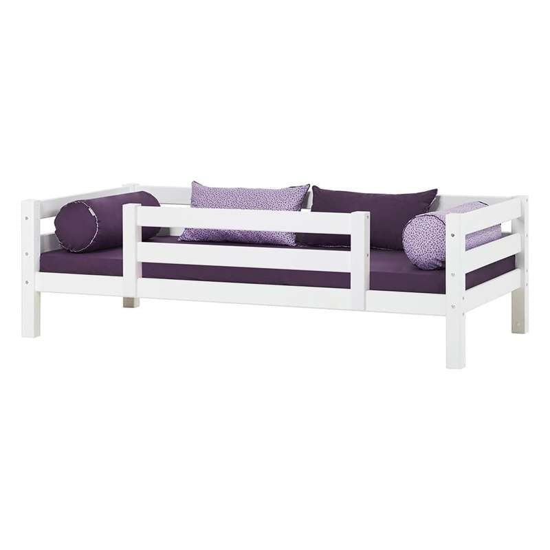 Hoppekids ECO Luxury - Canapé-lit avec dossier et 1/2 barrière de lit (Plusieurs tailles) - Blanc