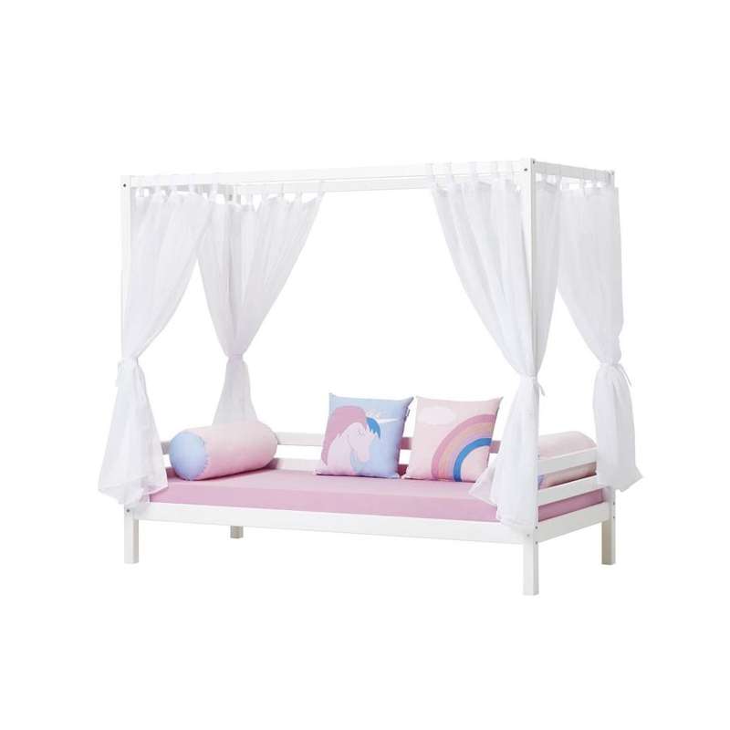 Hoppekids ECO Dream - Ciel de lit pour lit à baldaquin (Plusieurs tailles) - Blanc/Transparent